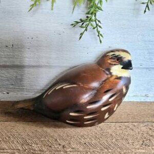 Big Sky Carvers Courtney Pickering Pine Brown White Wood Carved Bird Sculpture